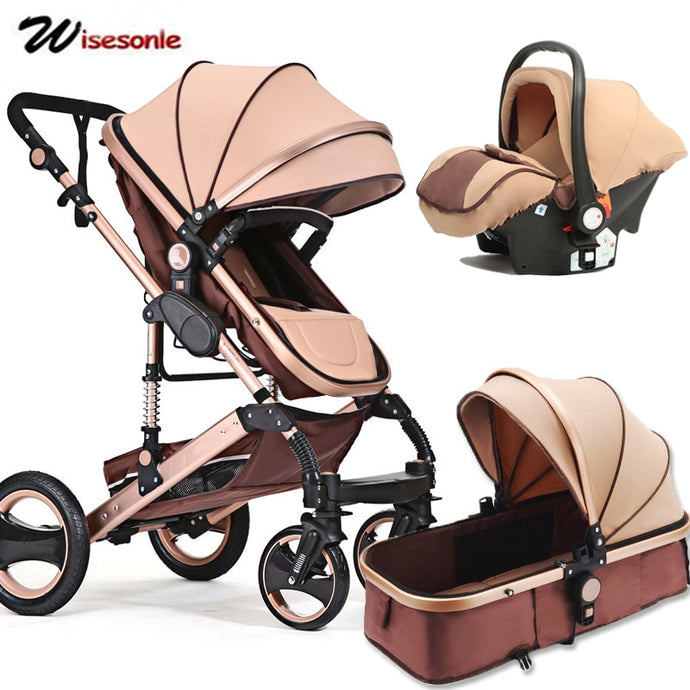 Wisesonle baby stroller 2 in 1 stroller lying or dampening folding light weight two-sided child four seasons Russia free shippin