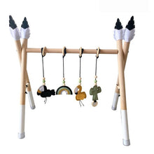 Load image into Gallery viewer, 1Set Nordic Style Baby Gym Play Nursery Sensory Ring-pull Toy Wooden Frame Infant Room Toddler Clothes Rack Gift Kids Room Decor