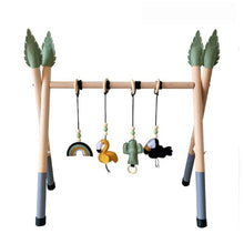 Load image into Gallery viewer, 1Set Nordic Style Baby Gym Play Nursery Sensory Ring-pull Toy Wooden Frame Infant Room Toddler Clothes Rack Gift Kids Room Decor