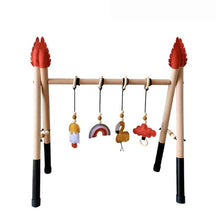 Load image into Gallery viewer, 1Set Nordic Style Baby Gym Play Nursery Sensory Ring-pull Toy Wooden Frame Infant Room Toddler Clothes Rack Gift Kids Room Decor