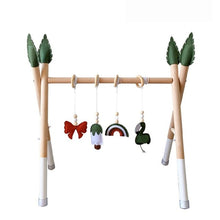 Load image into Gallery viewer, 1Set Nordic Style Baby Gym Play Nursery Sensory Ring-pull Toy Wooden Frame Infant Room Toddler Clothes Rack Gift Kids Room Decor