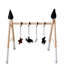 Load image into Gallery viewer, 1Set Nordic Style Baby Gym Play Nursery Sensory Ring-pull Toy Wooden Frame Infant Room Toddler Clothes Rack Gift Kids Room Decor