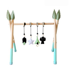 Load image into Gallery viewer, 1Set Nordic Style Baby Gym Play Nursery Sensory Ring-pull Toy Wooden Frame Infant Room Toddler Clothes Rack Gift Kids Room Decor