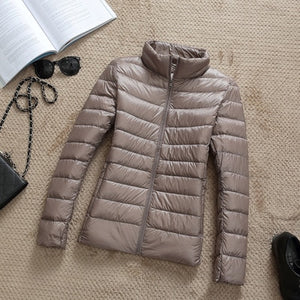 2019 New Brand 90% White Duck Down Jacket Women Autumn Winter Warm Coat Lady Ultralight Duck Down Jacket Female Windproof Parka