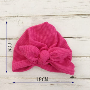 Knot Bow Baby Headbands Toddler Headwraps 6m-18m Baby Turban Hats Babes Caps