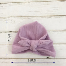 Load image into Gallery viewer, Knot Bow Baby Headbands Toddler Headwraps 6m-18m Baby Turban Hats Babes Caps