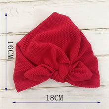 Load image into Gallery viewer, Knot Bow Baby Headbands Toddler Headwraps 6m-18m Baby Turban Hats Babes Caps