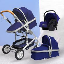 Load image into Gallery viewer, Luxurious Baby Stroller 3 in 1 Portable Travel Baby Carriage Folding Prams Aluminum Frame High Landscape Car for Newborn Baby