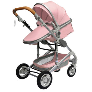 Luxurious Baby Stroller 3 in 1 Portable Travel Baby Carriage Folding Prams Aluminum Frame High Landscape Car for Newborn Baby