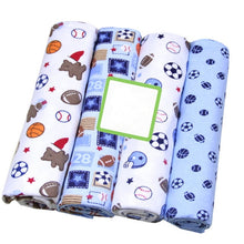 Load image into Gallery viewer, 4Pcs/Lot Muslin 100% Cotton Baby Bed Sheet Baby Swaddles Soft Newborns Blankets Blankets Muslin Diapers Swaddle Bed Wrap Sheet