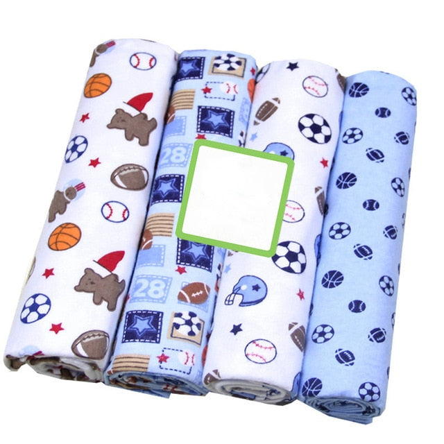 4Pcs/Lot Muslin 100% Cotton Baby Bed Sheet Baby Swaddles Soft Newborns Blankets Blankets Muslin Diapers Swaddle Bed Wrap Sheet