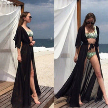 Load image into Gallery viewer, Sexy Beach Cover Up Women Dress Tunic Pareos Ladies Kaftan Robe Cover-up Woman Beach Wear Swimsuit