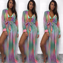 Load image into Gallery viewer, Sexy Beach Cover Up Women Dress Tunic Pareos Ladies Kaftan Robe Cover-up Woman Beach Wear Swimsuit