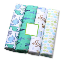 Load image into Gallery viewer, 4Pcs/Lot Muslin 100% Cotton Baby Bed Sheet Baby Swaddles Soft Newborns Blankets Blankets Muslin Diapers Swaddle Bed Wrap Sheet