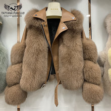 Load image into Gallery viewer, Fashion Real Fox Fur Coats With Genuine Sheepskin Leather Wholeskin Natural Fox Fur Jacket Outwear Luxury Women 2020 Winter New