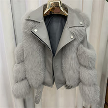 Load image into Gallery viewer, Fashion Real Fox Fur Coats With Genuine Sheepskin Leather Wholeskin Natural Fox Fur Jacket Outwear Luxury Women 2020 Winter New