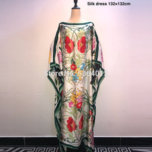 winyi Retro Floral Print Lady Long Dress Elegant Beach Belt Sexy  Appearance Print Long Jacket Bohemian Dress Lady Vestidos