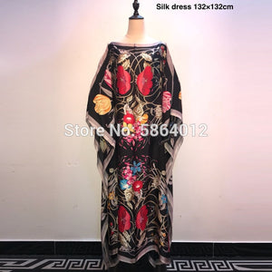 winyi Retro Floral Print Lady Long Dress Elegant Beach Belt Sexy  Appearance Print Long Jacket Bohemian Dress Lady Vestidos