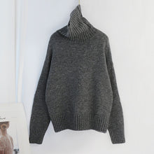 Load image into Gallery viewer, Aachoae Autumn Winter Women Knitted Turtleneck Cashmere Sweater 2020 Solid Casual Basic Pullover Jumper Batwing Long Sleeve Tops