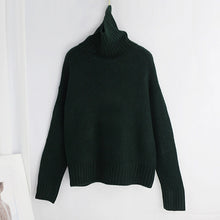 Load image into Gallery viewer, Aachoae Autumn Winter Women Knitted Turtleneck Cashmere Sweater 2020 Solid Casual Basic Pullover Jumper Batwing Long Sleeve Tops